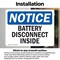 Signmission Battery Disconnect Inside, 5 in W x Rectangle, Vinyl Decal OS-2PACK-NS-D-35-L-15297 - alternate 4
